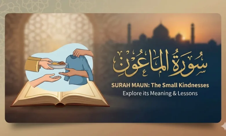 Surah Al-Maun Arabic text with English translation and transliteration
