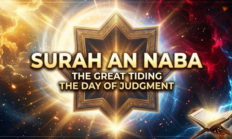 Surah An-Naba Arabic text with English translation and transliteration from the Quran.