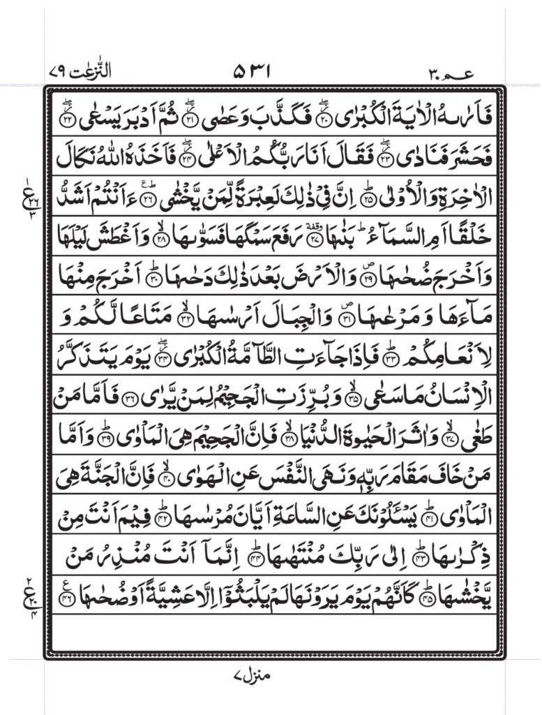 Surah An Nazi'at Arabic text 2