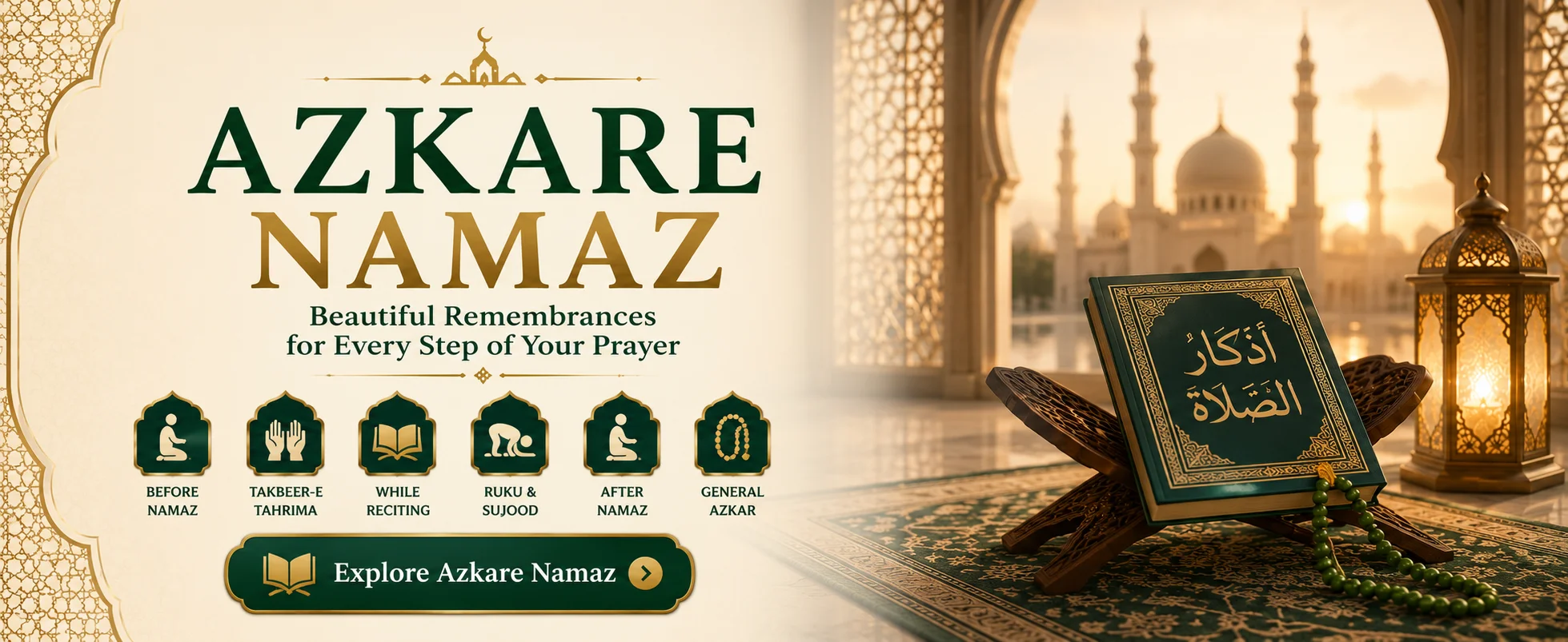 Muslim reciting Azkar Namaz before and after Salah