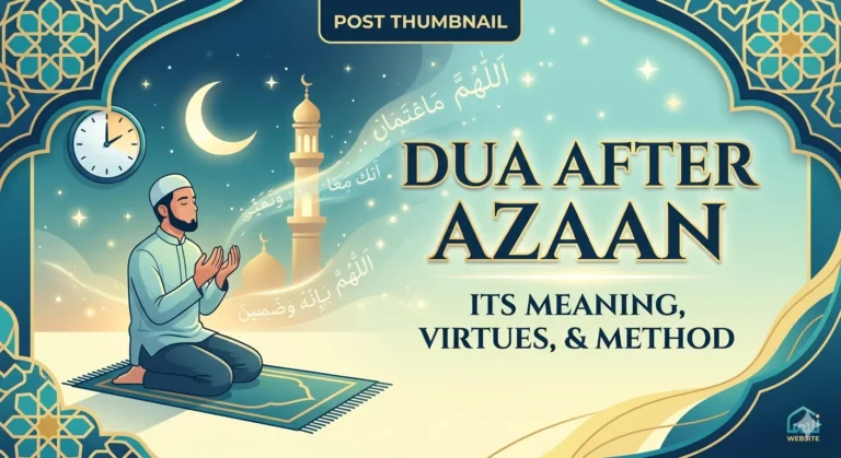 Dua after Azaan in Arabic with English translation and transliteration