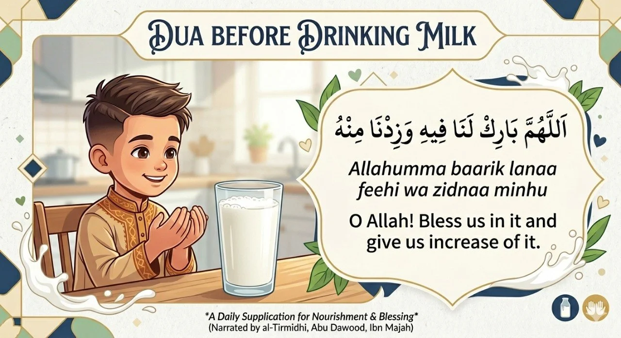 Dua Before Drinking Milk