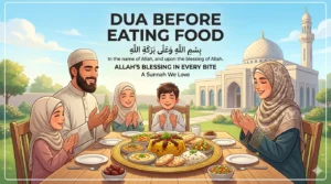 Dua Before Eating Food in Arabic with English translation and transliteration