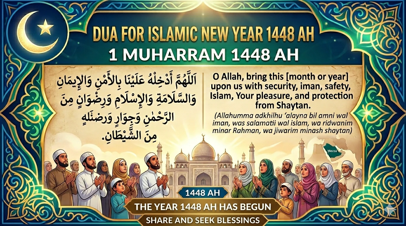 Dua for Islamic New Year in Arabic with English translation and transliteration