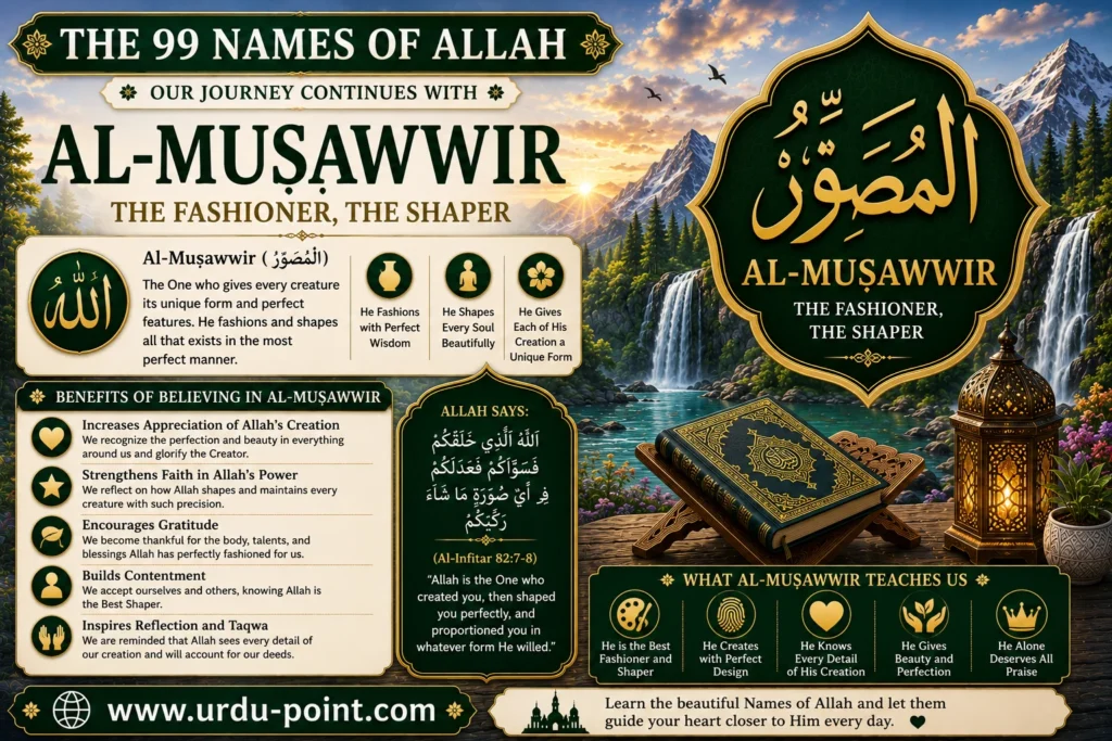 Al Musawwir – The Fashioner, The Perfect Shaper | Meaning, Quran, Hadith & Benefits