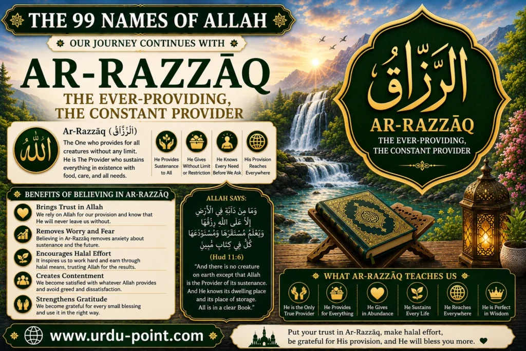 Ar Razzaq – The Ultimate Provider | Meaning, Quran, Hadith & Benefits