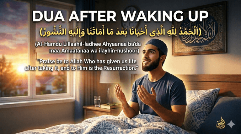 Dua After Waking Up in Arabic with English translation and transliteration