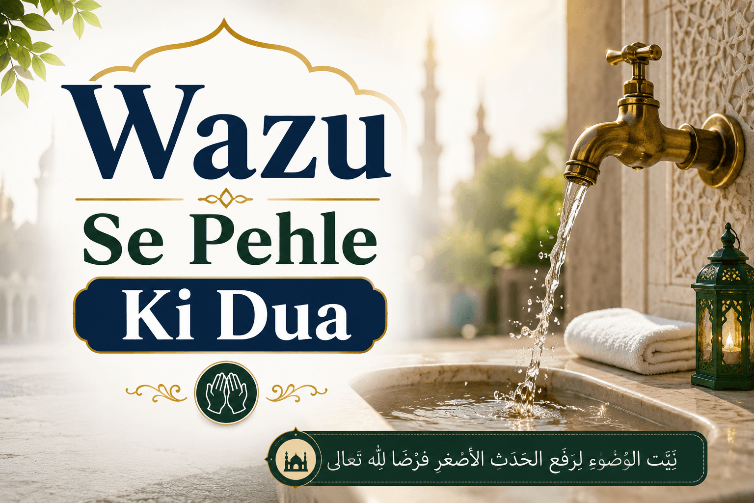 Recite Dua Before Wudu in Arabic with English translation and transliteration