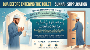 Dua Before Entering Toilet in Arabic with English translation and transliteration