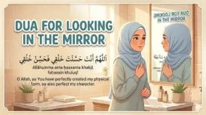 Dua for Looking in the Mirror in Arabic with English translation and transliteration