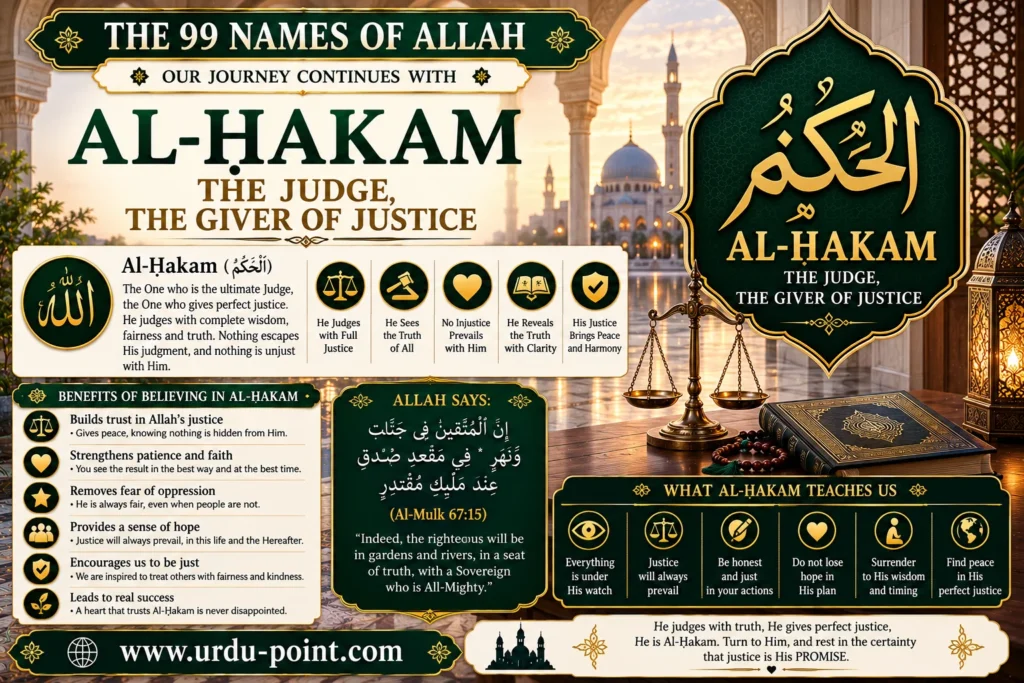 Al Hakam – The Judge | Meaning, Quran, Hadith & Benefits