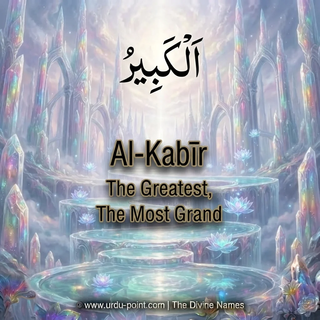 Al-Kabeer Meaning – The Most Great, one of Allah's 99 Beautiful Names with Quran, Hadith and benefits.
